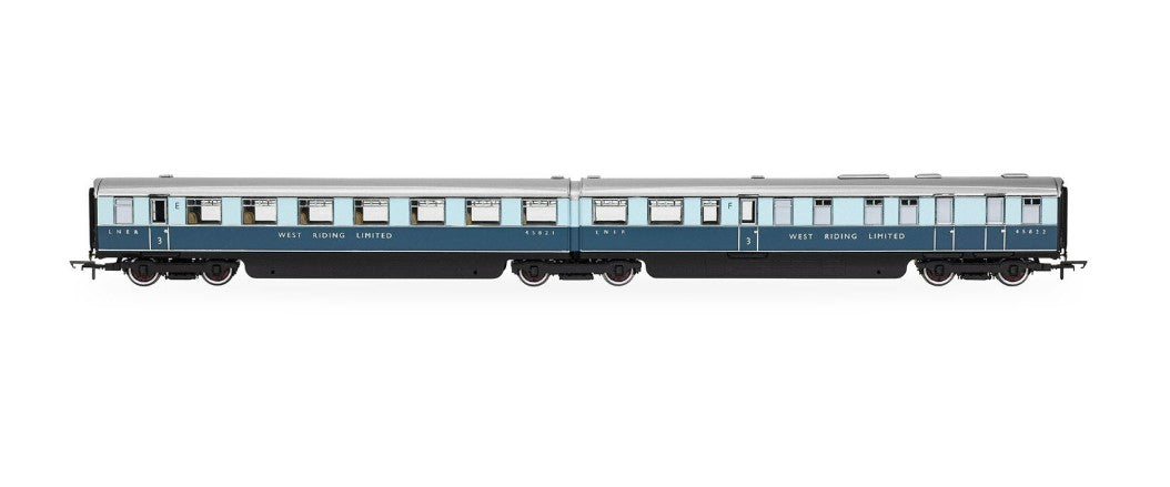 HORNBY R40479 LNER - 'West Riding Limited' - Open Third and Kitchen Third - Coach pack - Chester Model Centre