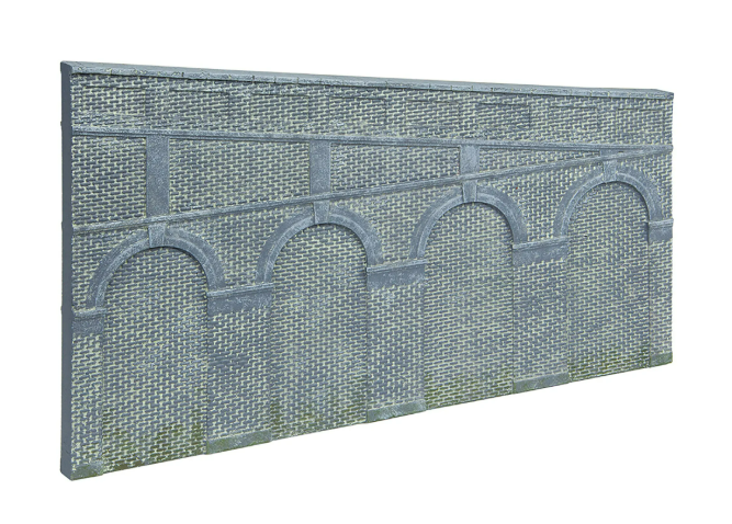 HORNBY Skaledale R7375 High Level Stepped Retaining Walls x 2 (Engineers Blue Brick)