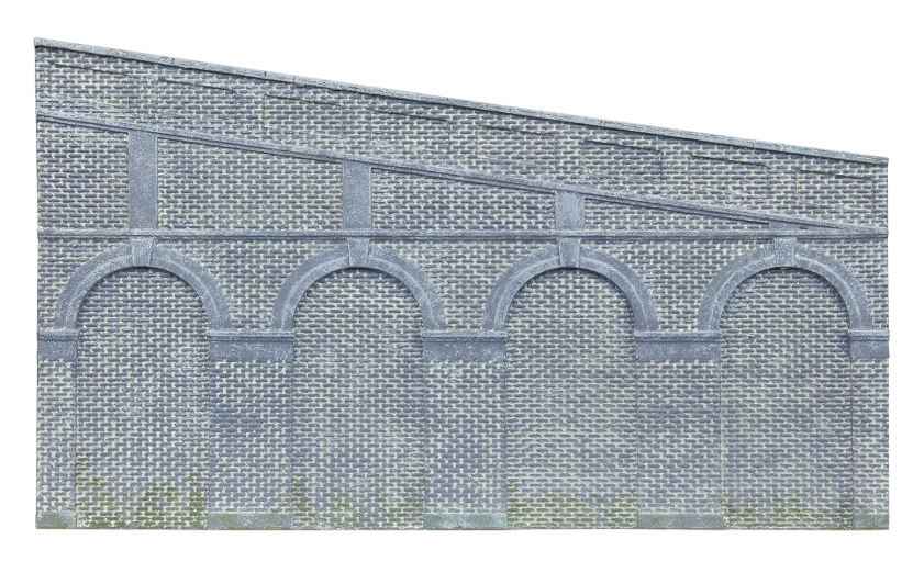 HORNBY Skaledale R7375 High Level Stepped Retaining Walls x 2 (Engineers Blue Brick)