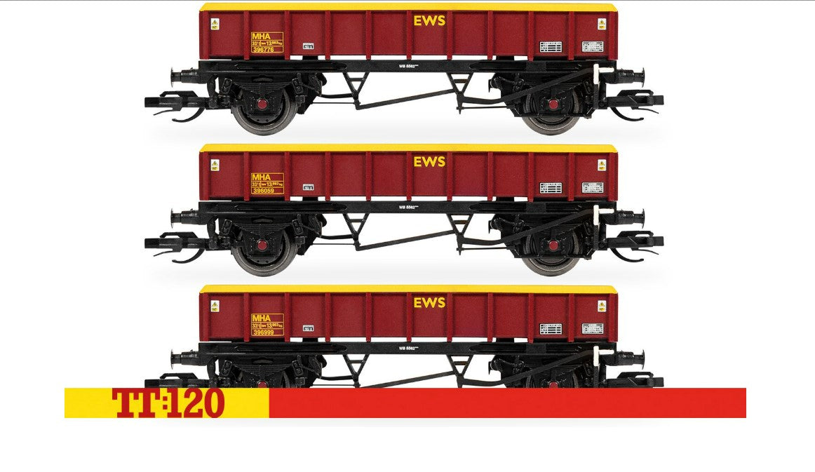HORNBY TT6051 EWS MHA 'Coalfish' Ballast Wagon - Triple Pack - Chester Model Centre