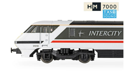HORNBY Railroad R30527TXS BR Intercity Class 91 'Robert Louis Stevenson' No 90018 (DCC Sound Fitted)