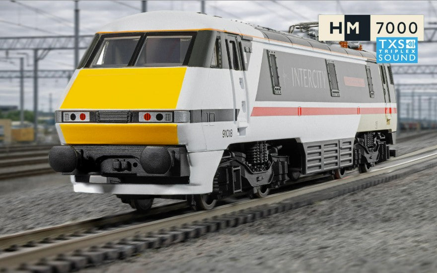 HORNBY Railroad R30527TXS BR Intercity Class 91 'Robert Louis Stevenson' No 90018 (DCC Sound Fitted)