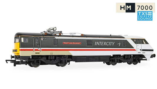 HORNBY Railroad R30527TXS BR Intercity Class 91 'Robert Louis Stevenson' No 90018 (DCC Sound Fitted)