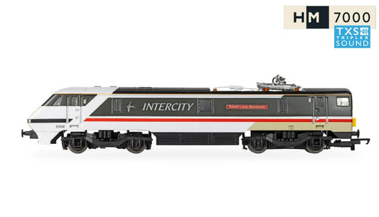 HORNBY Railroad R30527TXS BR Intercity Class 91 'Robert Louis Stevenson' No 90018 (DCC Sound Fitted)