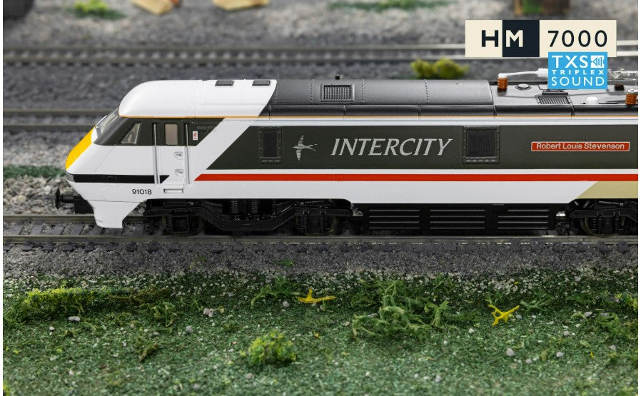 HORNBY Railroad R30527TXS BR Intercity Class 91 'Robert Louis Stevenson' No 90018 (DCC Sound Fitted)