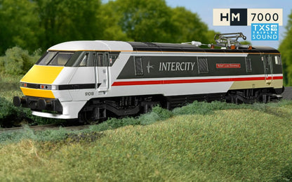 HORNBY Railroad R30527TXS BR Intercity Class 91 'Robert Louis Stevenson' No 90018 (DCC Sound Fitted)
