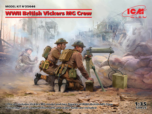 35646 1:35 WWII British Vickers MG Crew - Chester Model Centre