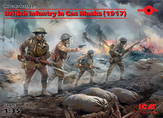 35703 1:35 British Infantry in Gas Masks 1917 - Chester Model Centre