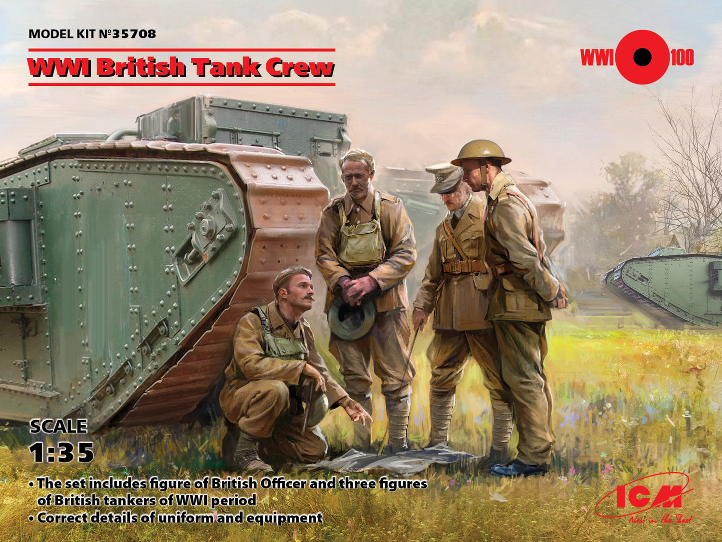 35708 1:35 WWI British Tank Crew - Chester Model Centre