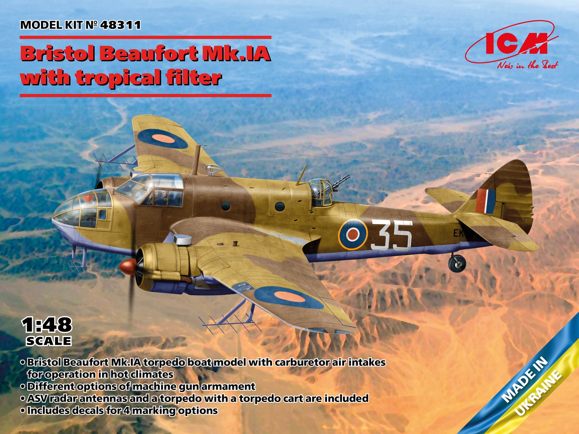 ICM 48311 1:48 Bristol Beaufort Mk.IA with Tropical Filters - Chester Model Centre