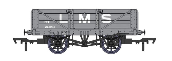 Rapido 937005 OO Gauge 5 PLANK WAGON (DIAGRAM 1666) LMS GREY 268515 - Chester Model Centre