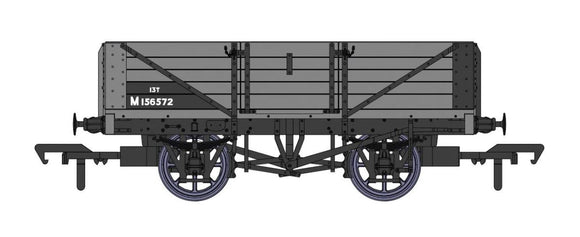 Rapido 937010 OO Gauge 5 PLANK WAGON (DIAGRAM 1666) BR GREY M156572 - Chester Model Centre