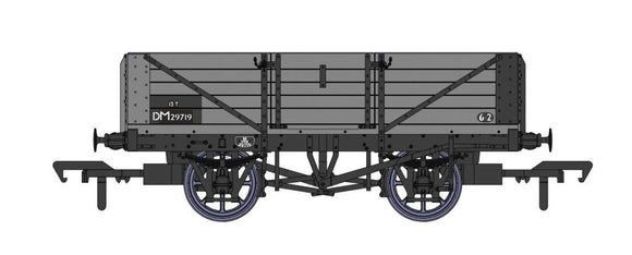 Rapido 937014 OO Gauge 5 PLANK WAGON (DIAGRAM 1666) BR GREY DM29719 - Chester Model Centre