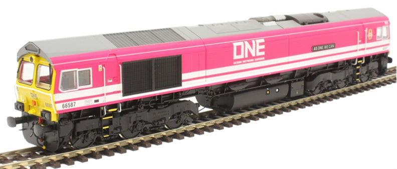Hattons Originals H4-66-037-D Class 66 66587 in Freightliner/ONE pink livery "AS ONE, WE CAN" DCC FITTED Pre-Owned - Chester Model Centre
