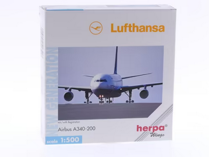 Herpa Wings 516518 Lufthansa Airbus A340-200 (1:500) - Chester Model Centre