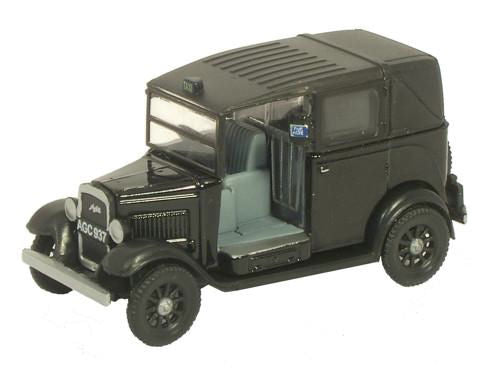 Oxford Diecast Austin Taxi Black - 1:76 Scale - Chester Model Centre