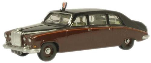 Oxford Diecast 76DS004 Daimler DS420 Limo Claret/Black (Queen Mother) - Chester Model Centre