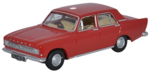 Oxford Diecast Ford Zephyr Monaco Red - 1:76 Scale - Chester Model Centre