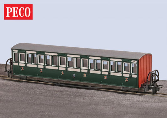 PECO 00-9 Scale GR-601B FR Short 'Bowsider' Bogie Coach - Early Preservation - Green 18 - Chester Model Centre