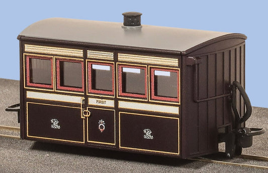 PECO Great Little Trains GR-550 Festiniog Bug Box Coach 1st Class Victorian Livery - Chester Model Centre