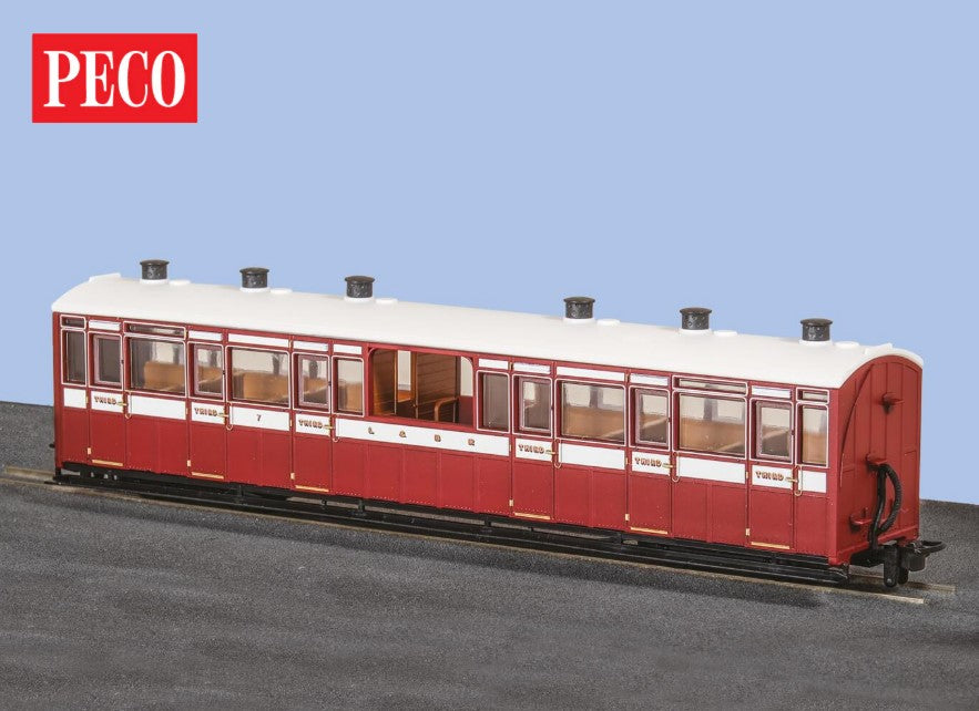 PECO 00-9 Scale GR-450A Lynton & Barnstaple Centre Observation Coach, L&B Livery No.7 - Chester Model Centre