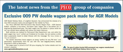 PECO GRC-005 Permanent Way Box Van and 4 Plank Open Wagon, AGR Special Edition. - Chester Model Centre