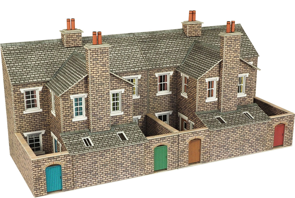 METCALFE PO277 00/H0 Scale Low Relief Stone Terraced House Backs – TO BE DISCONTINUED - Chester Model Centre