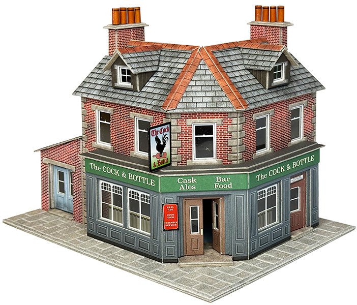 Metcalfe PO308 00/HO Scale Corner Shop / Pub – Brick - Chester Model Centre