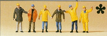 Preisser PR75030 TT:120 Workers In Protective Clothes (6) Figure Set - Chester Model Centre