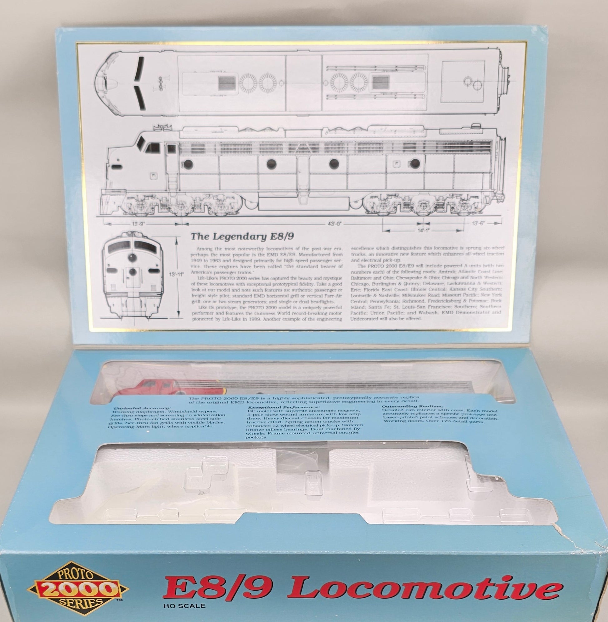 PROTO 2000 SERIES #8017 HO Gauge E8/9 Locomotive AT&SF #85 - Chester Model Centre