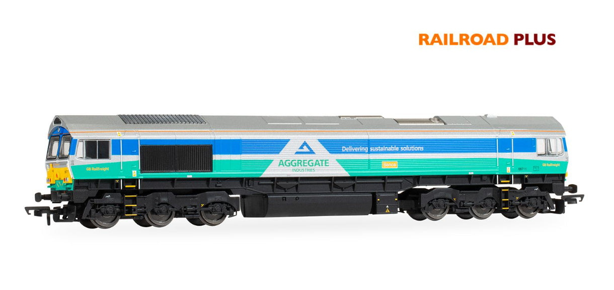 Hornby R30428 RailRoad Plus: Class 66 - Aggregates Industries - 66711 'Sence' - Chester Model Centre