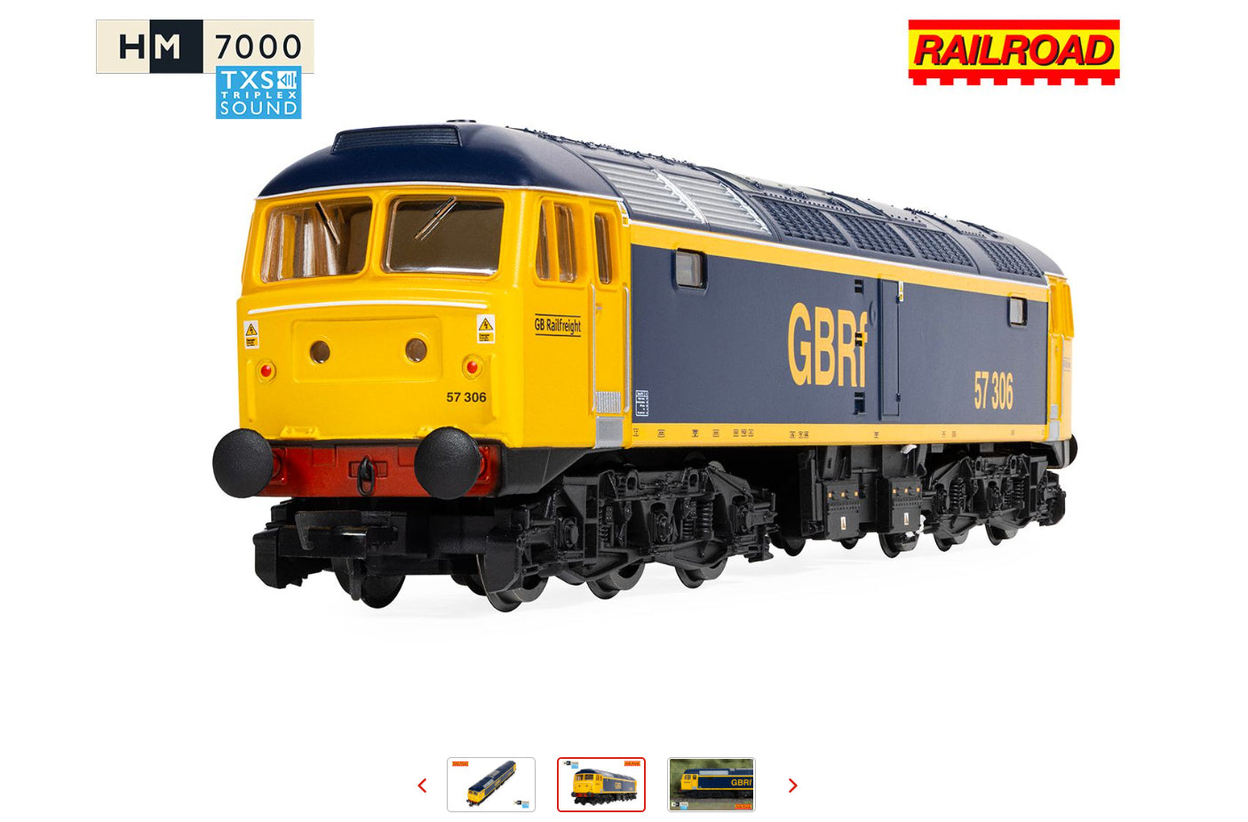 Hornby R30441TXS RailRoad: GBRf - Class 57 - 57306 (DCC Sound Fitted) - Chester Model Centre