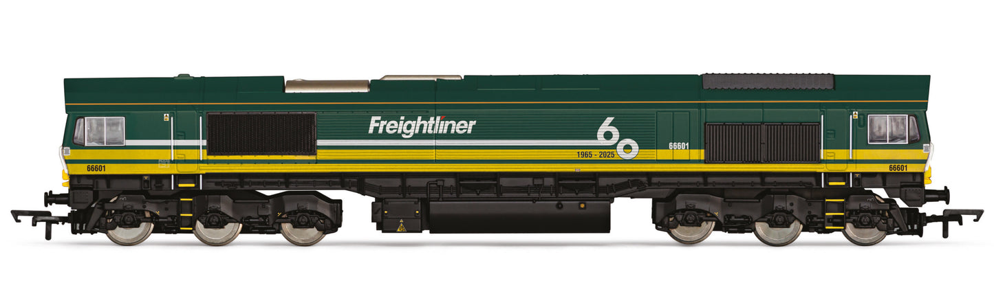 Hornby R30531TXS RailRoad: Freightliner Class 66 - 'Freightliner 60' - 66601 (DCC Sound Fitted) - Chester Model Centre