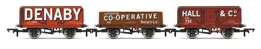 Hornby R60104 Triple Wagon Pack, Denaby Colliery, Leicester Co-Op & Hall & Co - Era 3 - Chester Model Centre