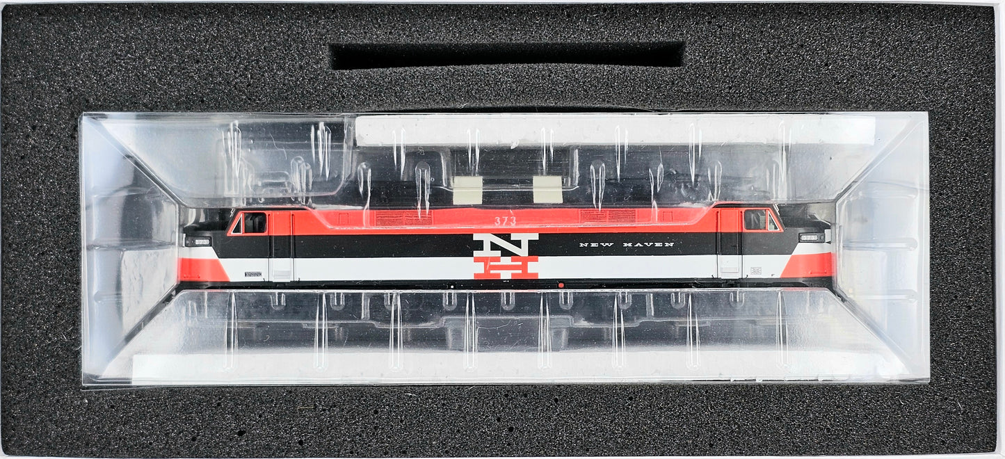 RAPIDO TRAINS INC. #84004 HO Scale GE EP-5 NEW HAVEN #373 (as Delivered w/Vents). DC, but can be converted to DCC using a 21 pin decoder.