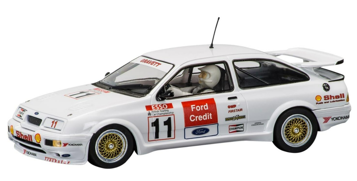 SCALEXTRIC C3781A FORD SIERRA RS500 Robb Gravett Driver - BTCC Brands Hatch 1990 Round 13 - Chester Model Centre