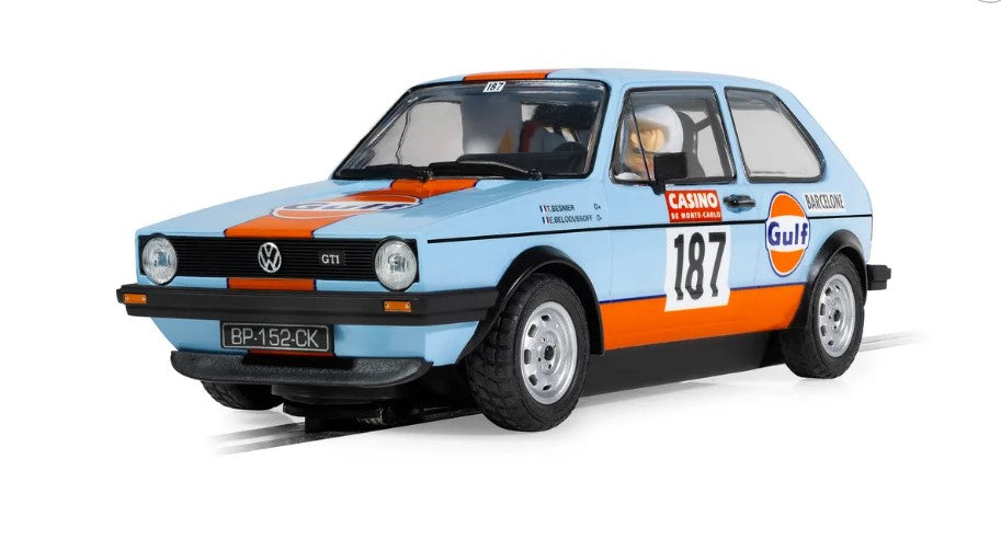 SCALEXTRIC C4609 Volkswagen Golf MK1 GTi Gulf Edition - Chester Model Centre