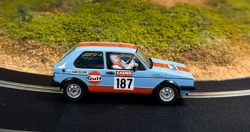 SCALEXTRIC C4609 Volkswagen Golf MK1 GTi Gulf Edition - Chester Model Centre
