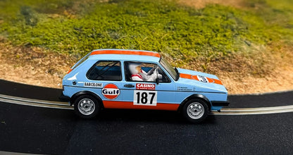 SCALEXTRIC C4609 Volkswagen Golf MK1 GTi Gulf Edition - Chester Model Centre