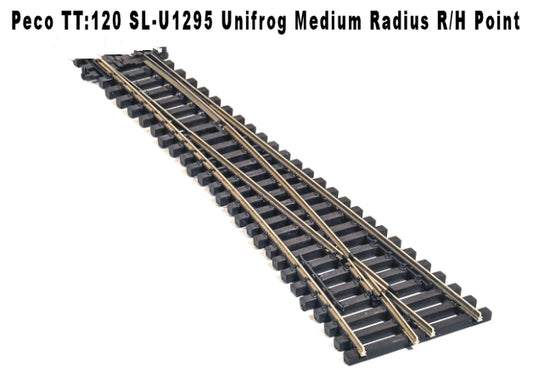 Peco TT:120 SL-U1295 Unifrog Medium Radius R/H Point