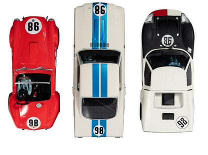 SCALEXTRIC C4619A Ken Miles - Triple Car Pack - Triple Car Pack - Shelby GT350, Shelby Cobra and Ford GT40 MkII