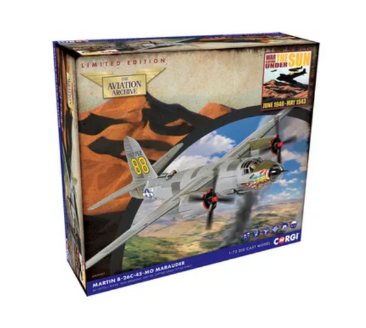 Corgi Aviation Archive AA29502 Martin B-26C-45-MO Marauder 'Miss Arkansas' - 12th USAAF - Lt Leo A Lampman - Chester Model Centre