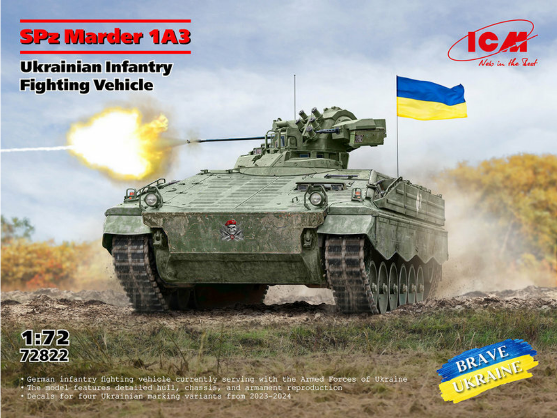 ICM 72822 1:72 SPz Marder 1A3 Ukranian Infantry Fighting Vehicle - Chester Model Centre