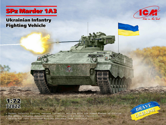 ICM 72822 1:72 SPz Marder 1A3 Ukranian Infantry Fighting Vehicle - Chester Model Centre