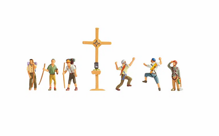 Noch TT 45874 Mountain Hikers with Cross  - 6 Figures