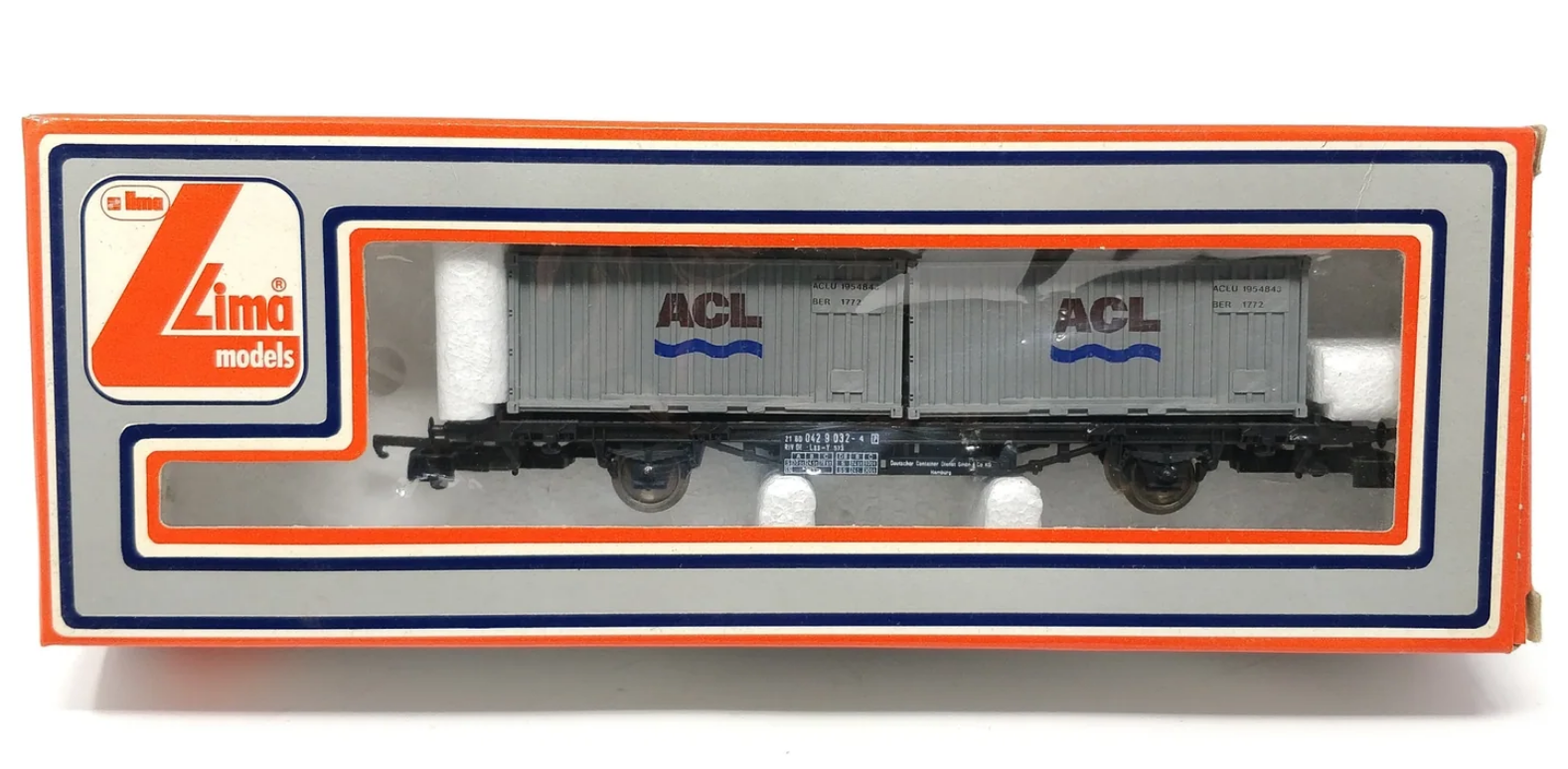 Lima OO/HO Gauge 302870W ACL Container Wagon with two containers - Chester Model Centre