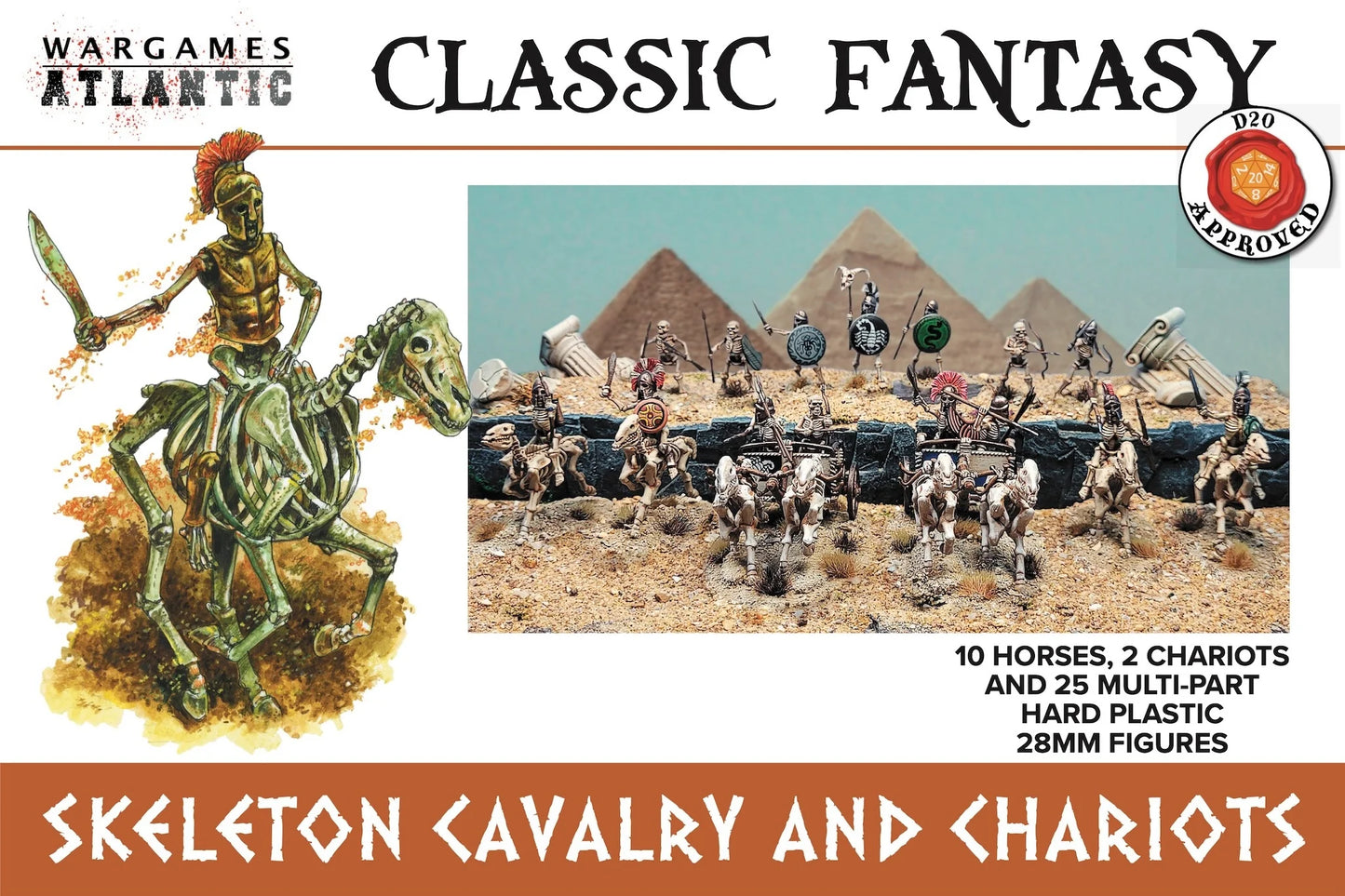 Wargames Atlantic Classic Fantasy Skeletons Cavalry and Chariots