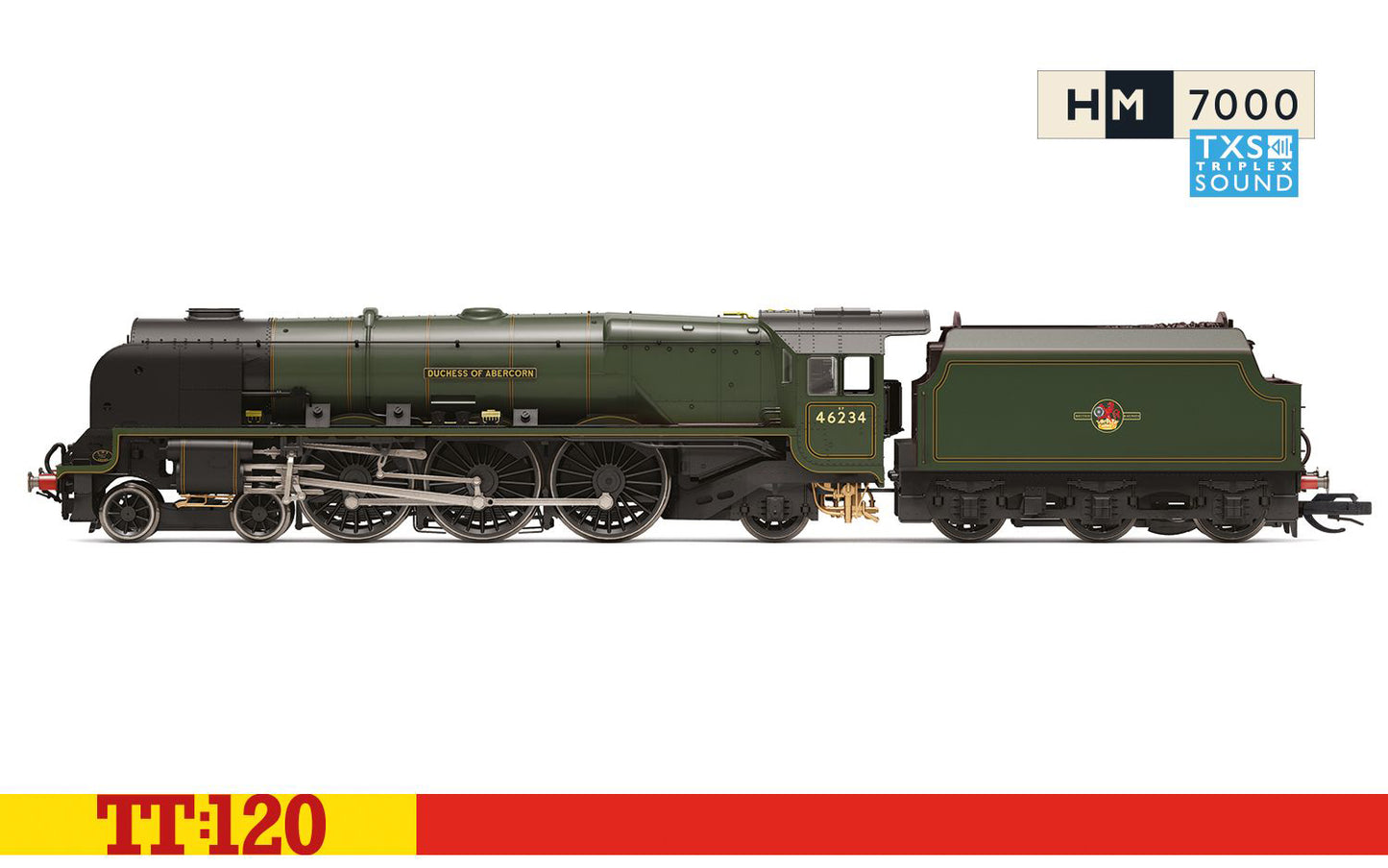 Hornby TT120 - TT3012TXSM BR (Late), Princess Coronation, 4-6-2, 46234, 'Duchess of Abercorn' - Era 5 - Sound Fitted - Chester Model Centre