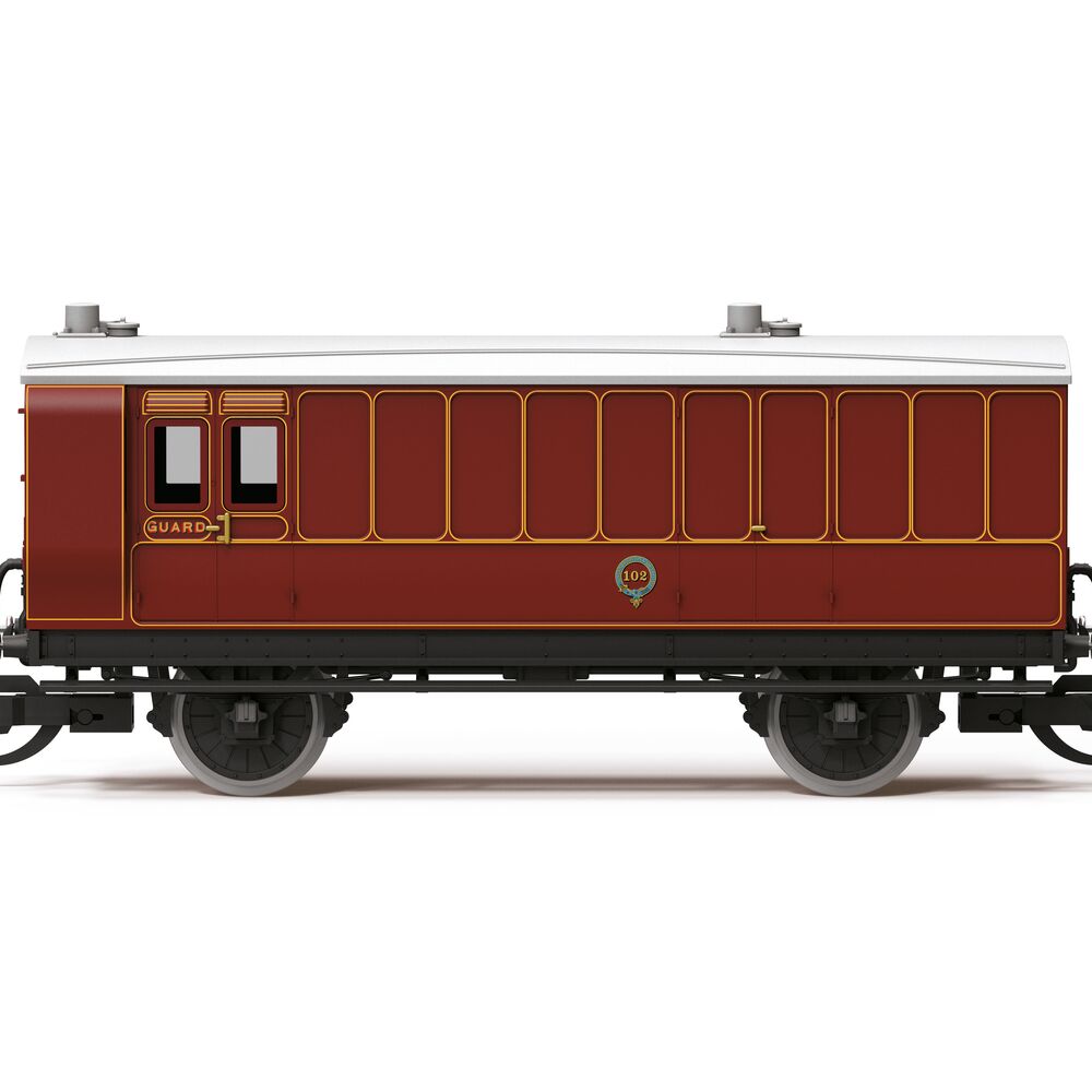 SALE - Hornby TT4058 LB&SCR 4 Wheel Coach 3rd Class Brake Baggage - '102'