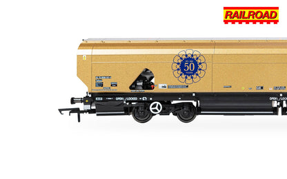 Hornby R60322 Drax - Biomass - Wagon - Gold Livery (Drax 50th Anniversary) - Chester Model Centre